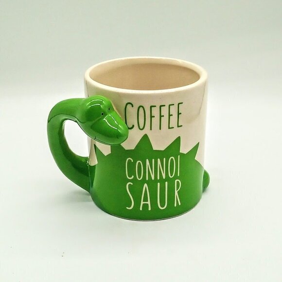 BigMouth Coffee Dinosaur Connoi-Saur Green Ceramic Mug - Picture 1 of 7